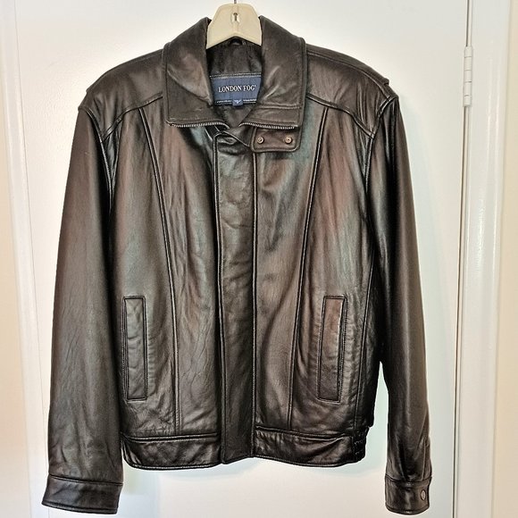 Mens Insulated Black Leather Jacket